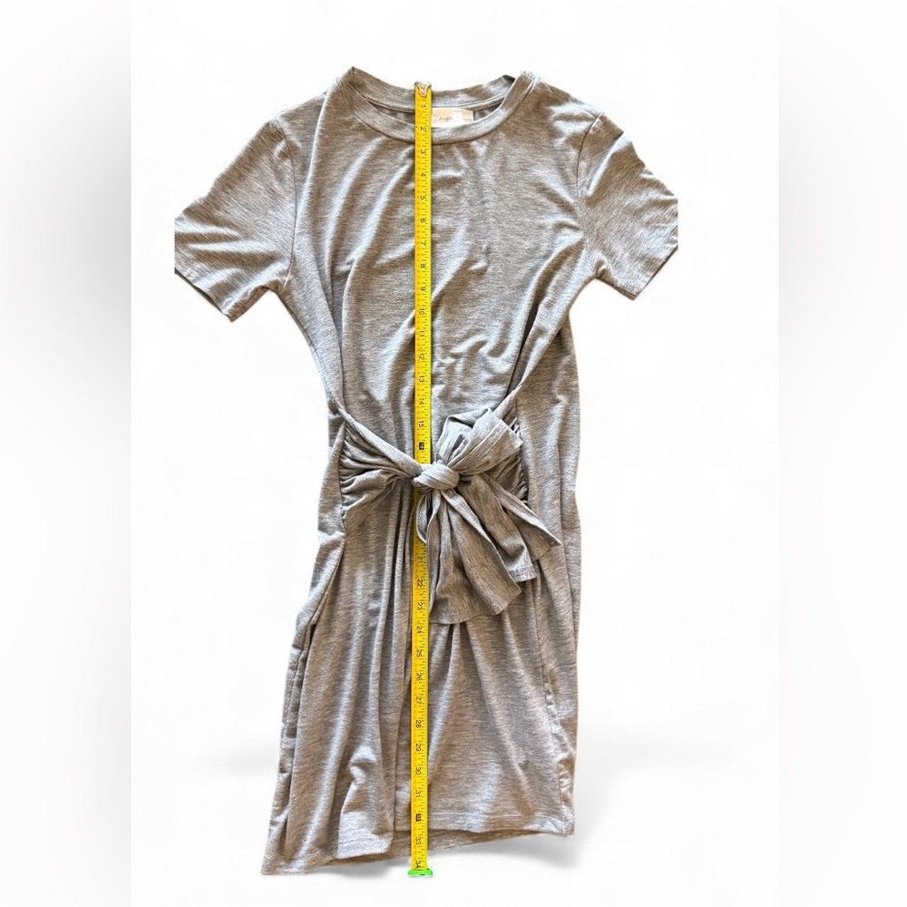 RD Style Tie-Front T-Shirt Dress Gray – Size S - Picture 4 of 6